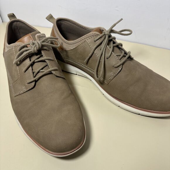 Sonoma Good For Life Ortholite Eco Size 12M Men’s Tan Roman Oxford Dress Shoes - Picture 4 of 11